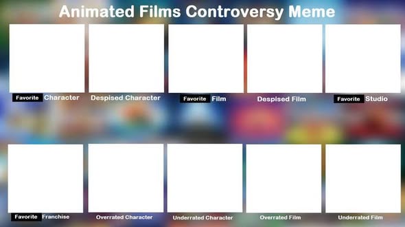 Animated Films controversy meme Blank Meme Template