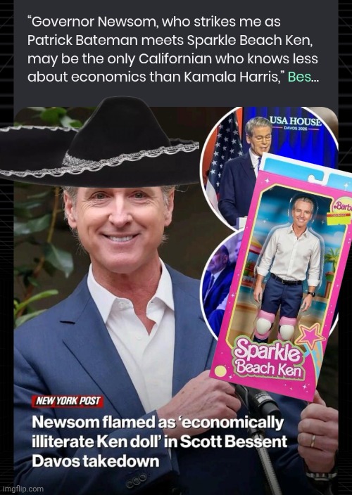 Greasy Gavin is Sparkle Beach Ken | image tagged in grease,gavin,ken,dolls | made w/ Imgflip meme maker