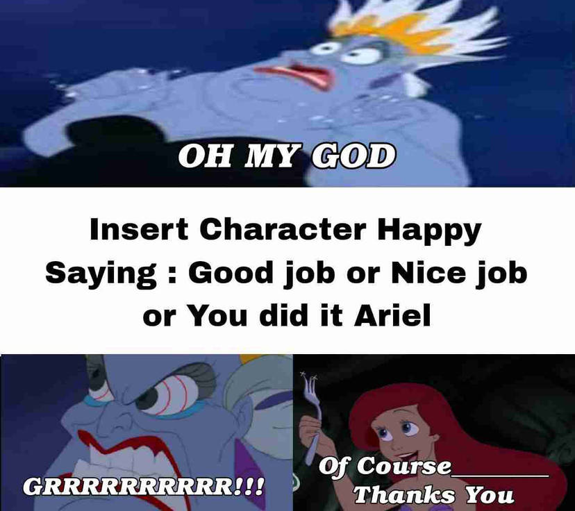 who fights ursula ? Blank Meme Template