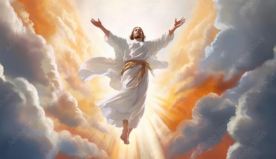 Jesus in the Sky Blank Meme Template