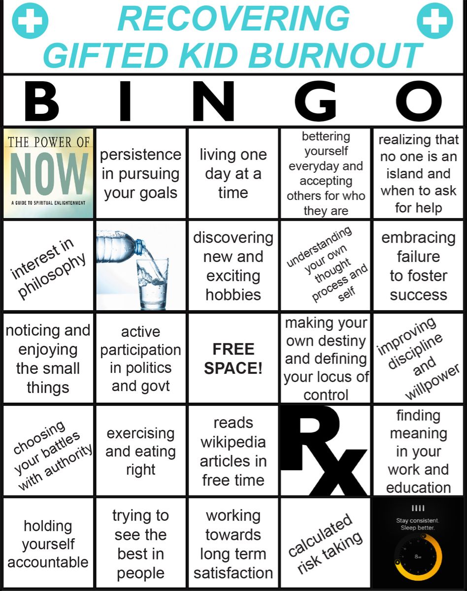 gifted kid bingo Blank Meme Template