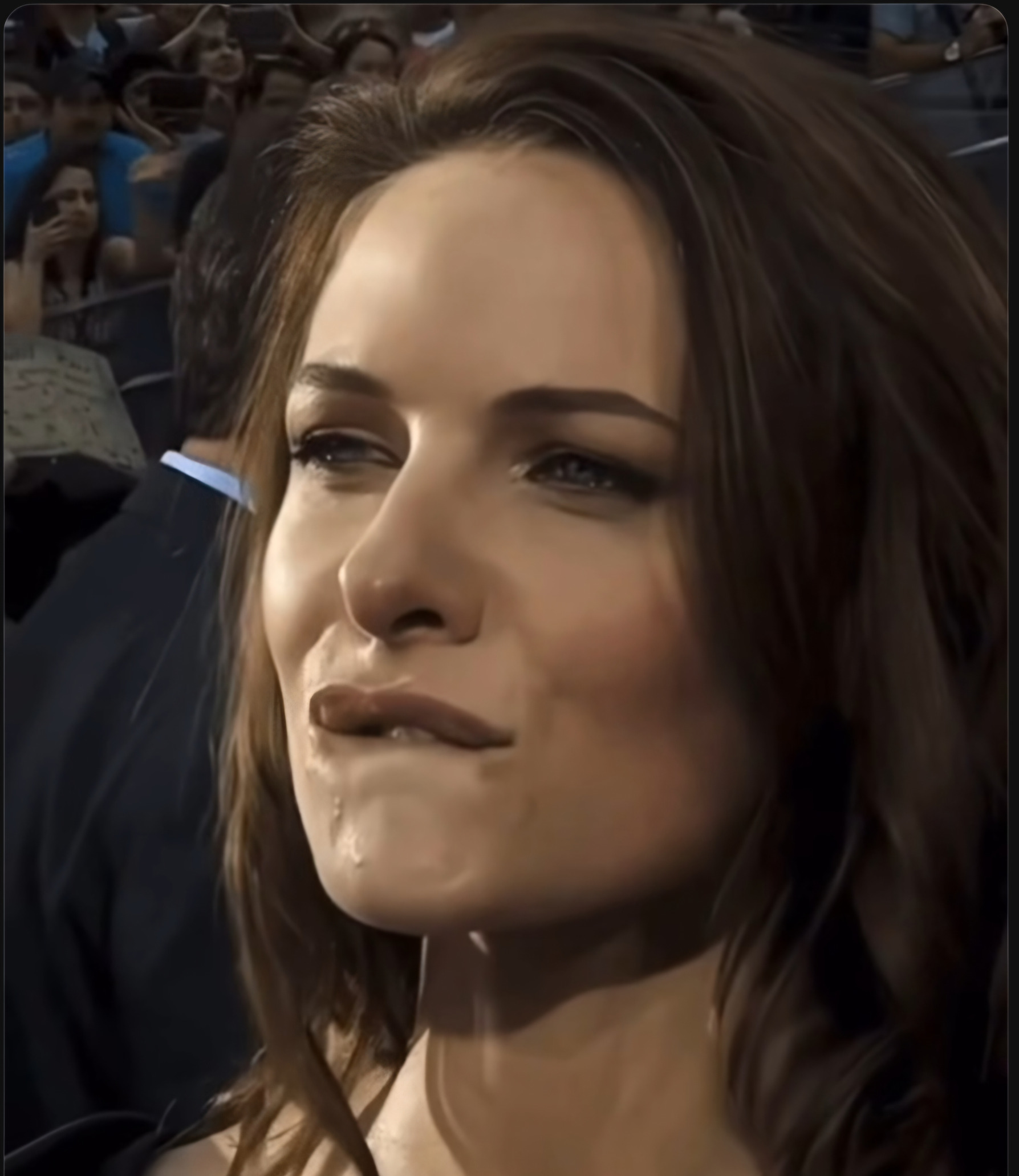 Lip bite Blank Meme Template