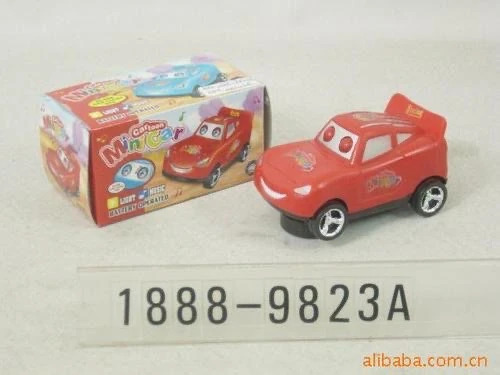 Cartoon Mini Car Lightning McQueen Knock Off Bump and Go Toys Blank Meme Template
