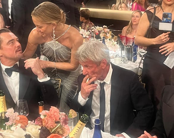 Sean Penn smoking at Golden Globes Blank Meme Template