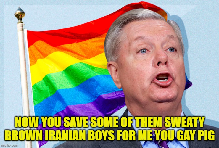 NOW YOU SAVE SOME OF THEM SWEATY BROWN IRANIAN BOYS FOR ME YOU GAY PIG | made w/ Imgflip meme maker