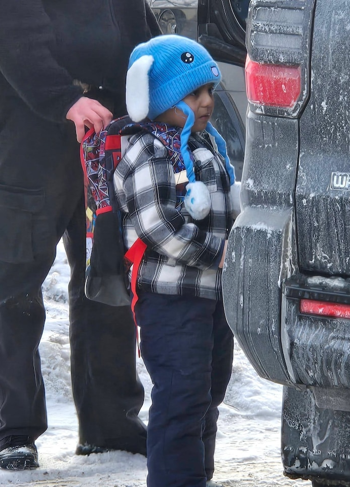 Five-year-old Liam Conejo Ramos is taken into custody by ICE Blank Meme Template