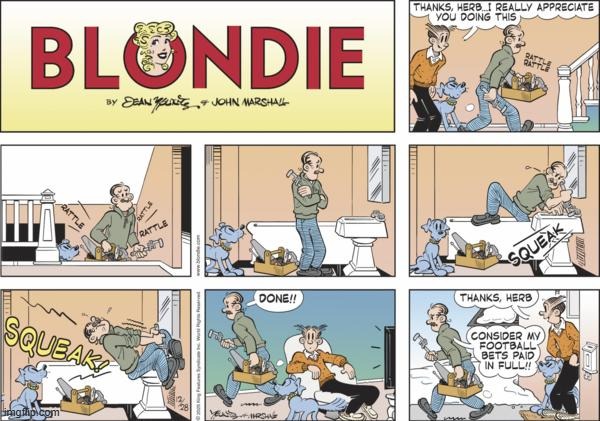 Blondie | image tagged in comics | made w/ Imgflip meme maker