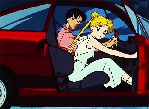 Sailor moon car door open Blank Meme Template