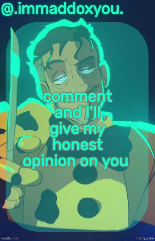 mr afton | comment and I'll give my honest opinion on you | image tagged in mr afton | made w/ Imgflip meme maker