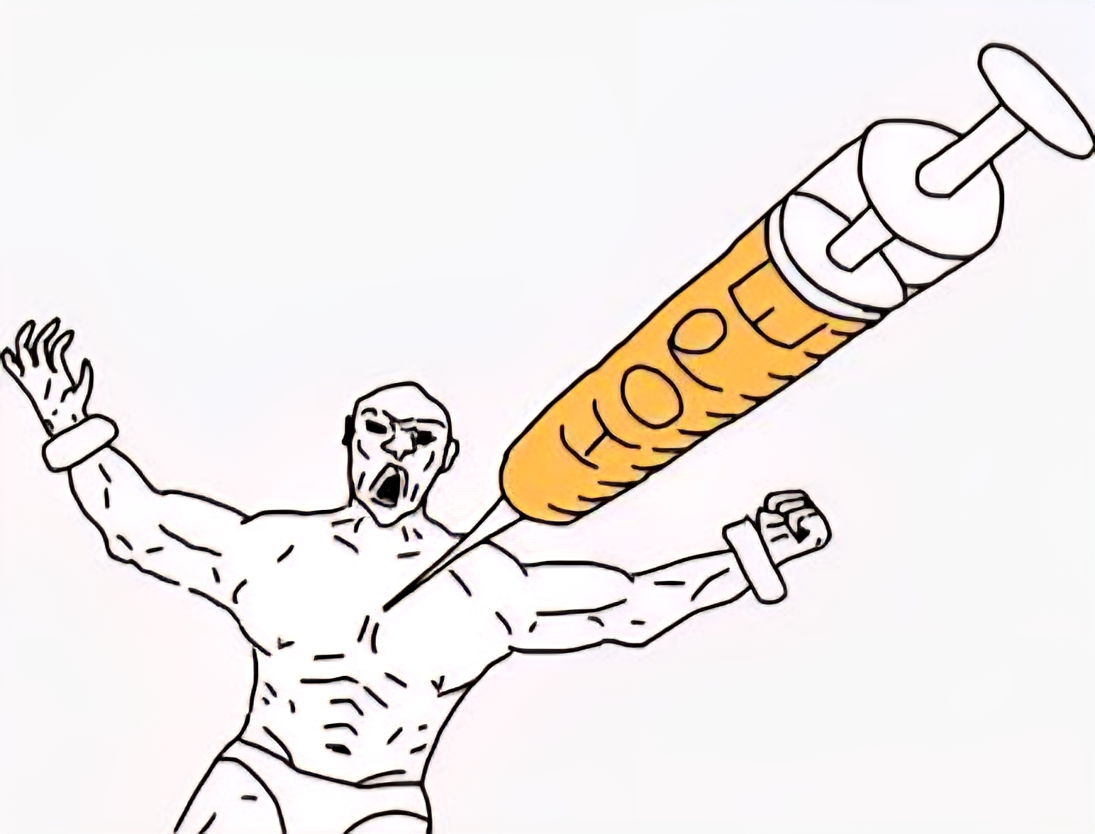 Hope Injection Soyjack Blank Meme Template