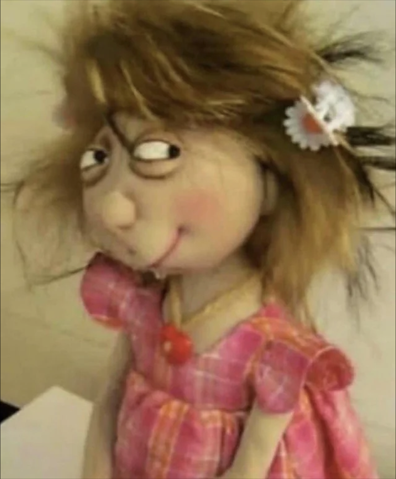 Side-eye Disheveled Doll Blank Meme Template