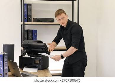 Printer guy 1 Blank Meme Template