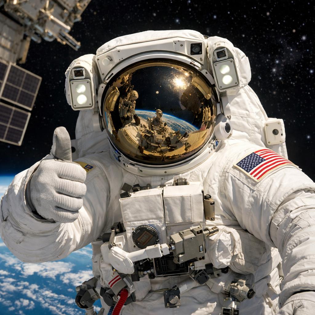 astronaut thumbs up Blank Meme Template