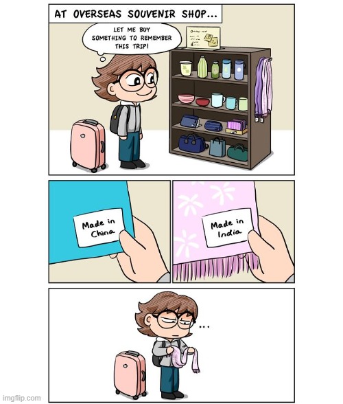 Souvenirs | image tagged in comics | made w/ Imgflip meme maker