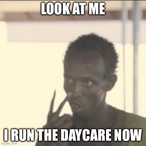 I run the Learing Center | LOOK AT ME; I RUN THE DAYCARE NOW | image tagged in memes,look at me | made w/ Imgflip meme maker