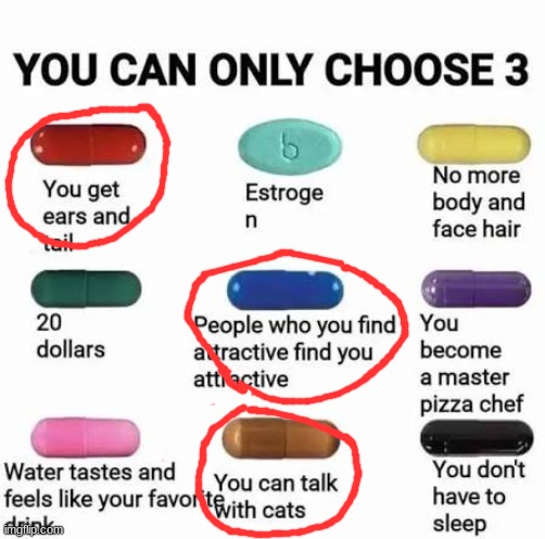 Blep :D | image tagged in you can only choose 3 | made w/ Imgflip meme maker