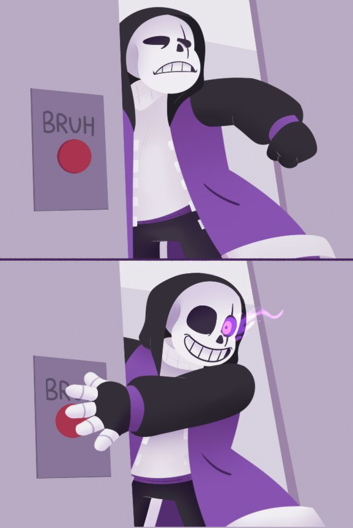 Epic! sans bruh button Blank Meme Template
