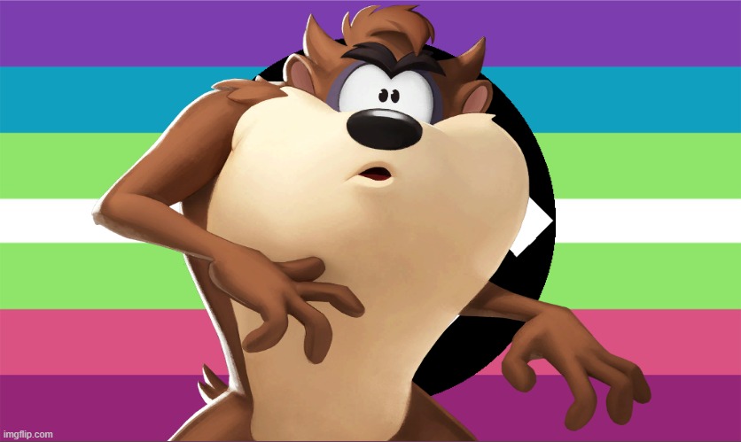 taz flag | image tagged in nazi aam pride,taz,video games,looney tunes,comics/cartoons | made w/ Imgflip meme maker