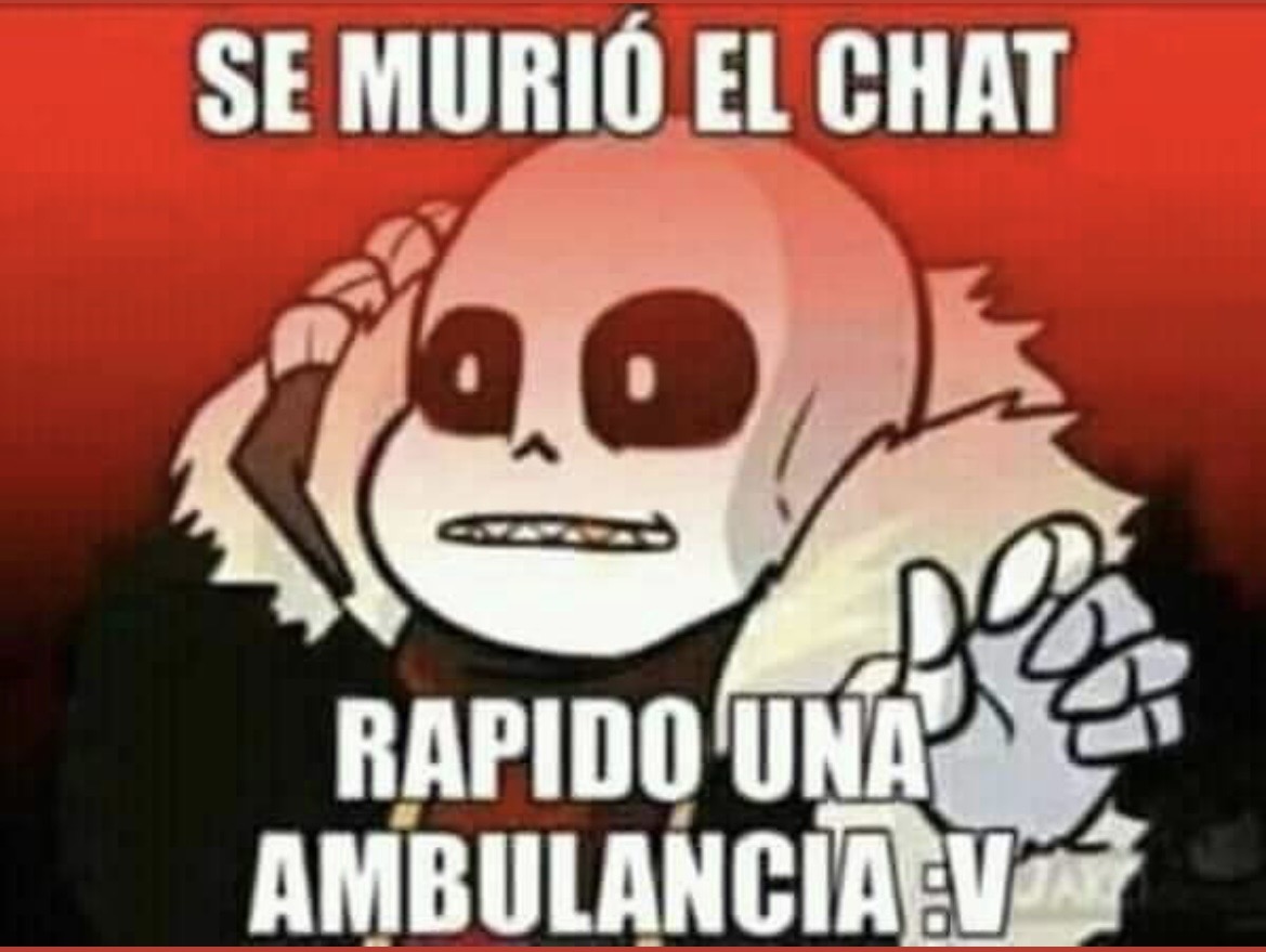 Fell! sans dead chat Blank Meme Template