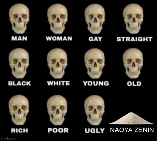 The recent JJK episode was brutal, rest in piss Zenin clan | NAOYA ZENIN | image tagged in idiot skull,jjk,naoya | made w/ Imgflip meme maker