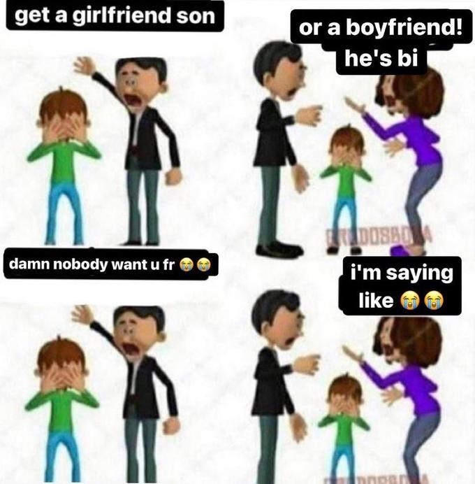 get a girlfriend son Blank Meme Template