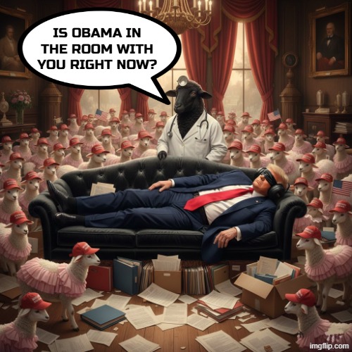 IS OBAMA IN THE ROOM WITH YOU RIGHT NOW? | IS OBAMA IN THE ROOM WITH YOU RIGHT NOW? | image tagged in psychiatrist,trump,maga,obama,funny memes,funny animals | made w/ Imgflip meme maker