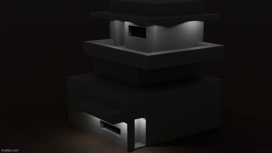 Somewhere in Nevada... | image tagged in madness combat reference,blender,3d,building | made w/ Imgflip meme maker