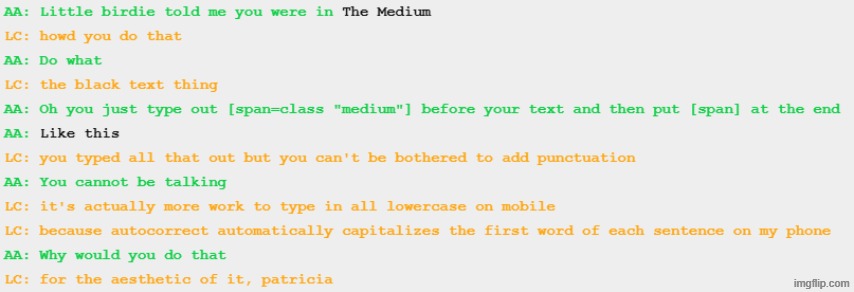 is this dialog funny? idk i wrote it a while ago | made w/ Imgflip meme maker