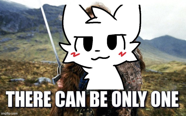 There can be only one | image tagged in there can be only one | made w/ Imgflip meme maker