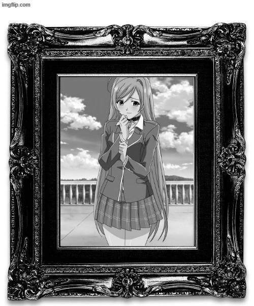 Rosario + Vampire meme 10 | image tagged in rosario vampire,moka,painting,portrait,vampire,anime | made w/ Imgflip meme maker