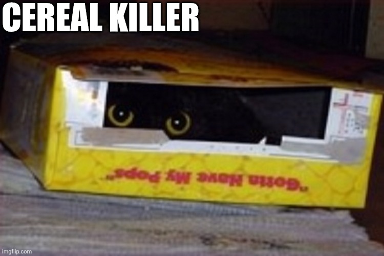 Cereal Killer | CEREAL KILLER | image tagged in chrisjoines1 | made w/ Imgflip meme maker