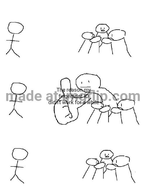 infected thumb | The reason my fingerprint ID didn't work for a while | image tagged in big thumb guy | made w/ Imgflip meme maker