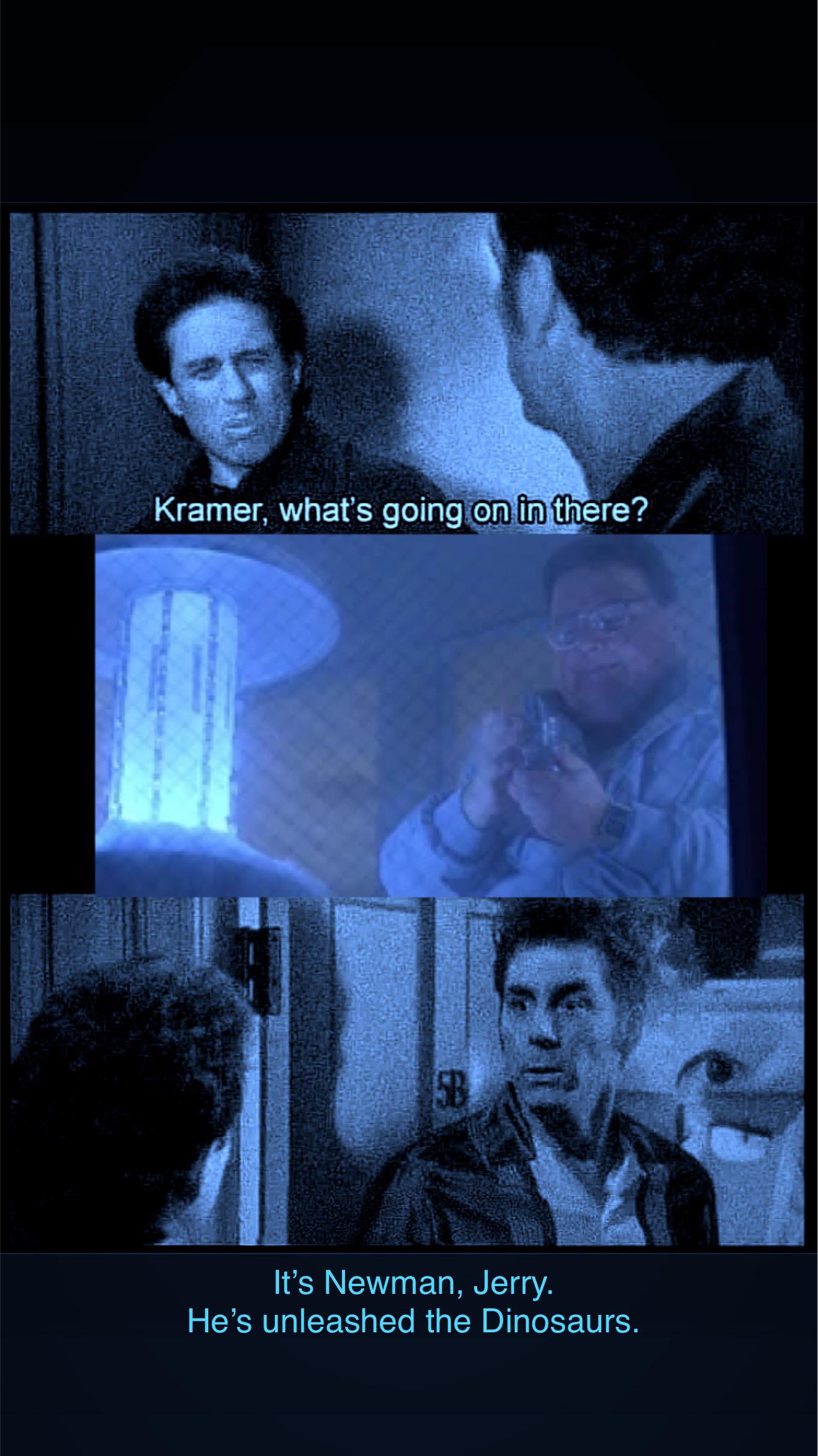 Kramer what’s going on blue Blank Meme Template
