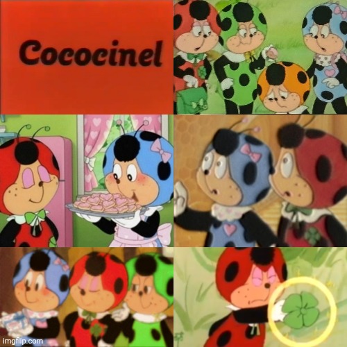 Cococinel cartoon 1992 (Cocomiel) french ladybug heroine magic clover | image tagged in cococinel | made w/ Imgflip meme maker