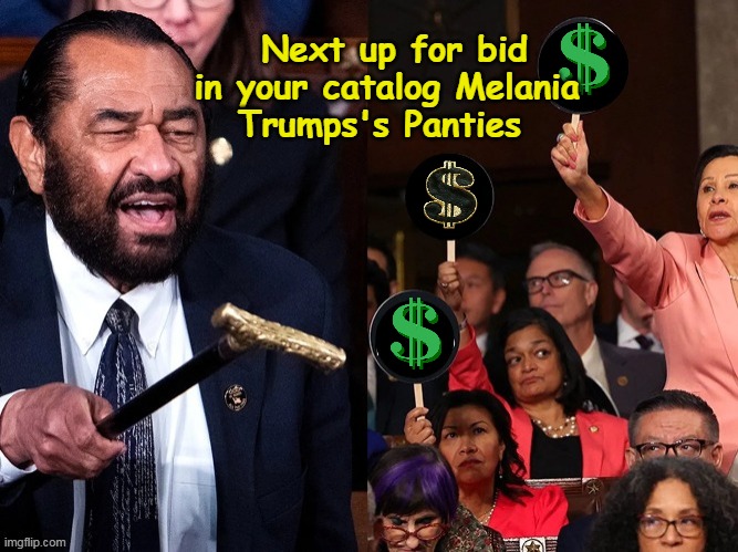 Next up for bid in your catalog Melania 
Trumps's Panties | made w/ Imgflip meme maker