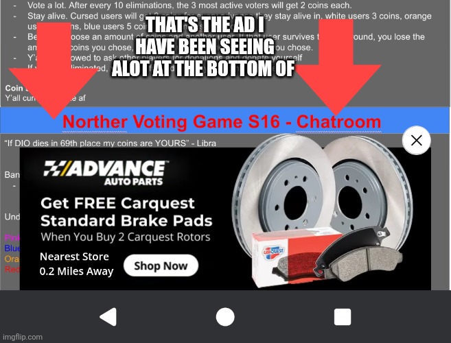 THAT'S THE AD I HAVE BEEN SEEING ALOT AT THE BOTTOM OF | made w/ Imgflip meme maker