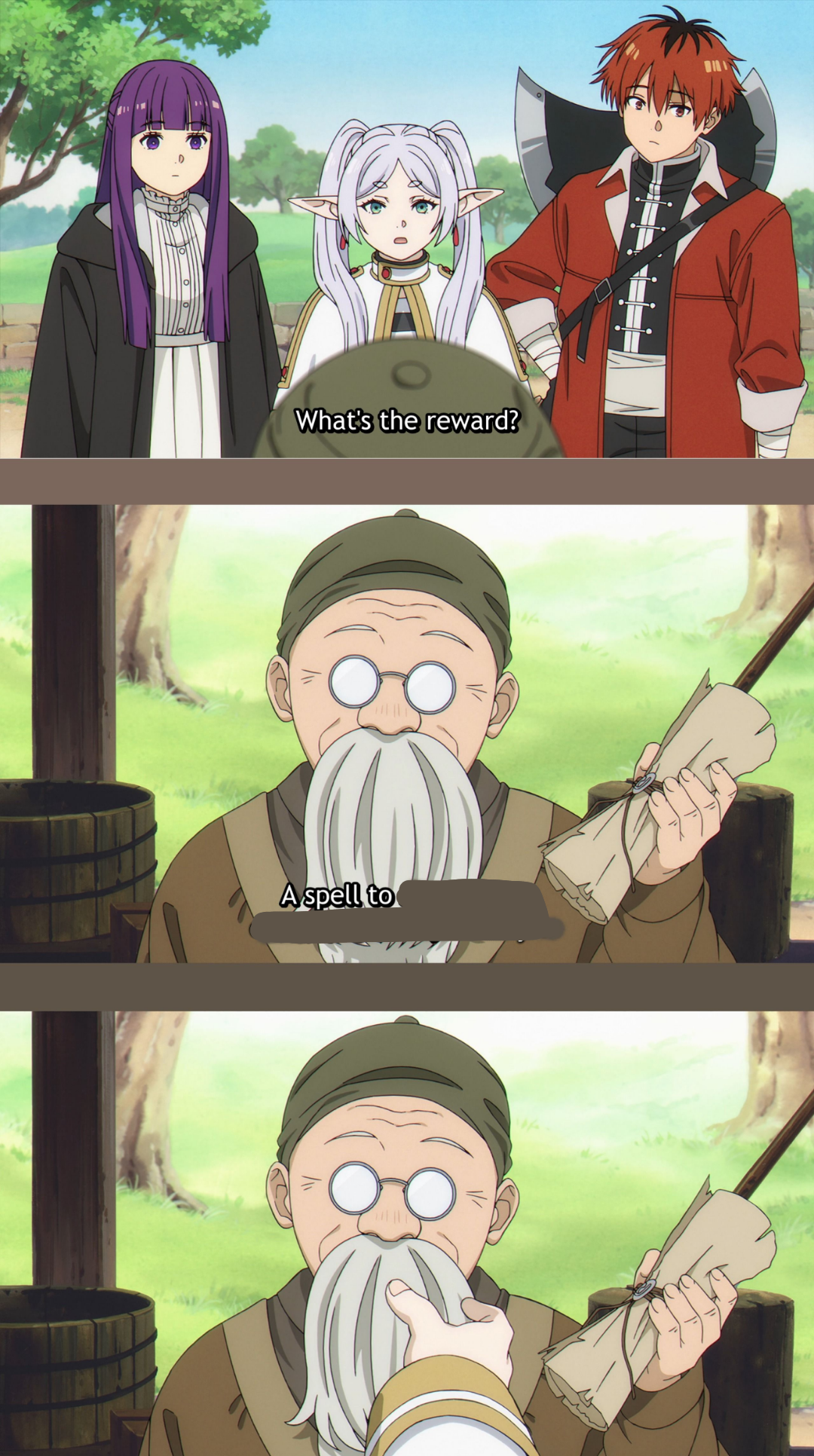 High Quality Frieren Spell Reward Blank Meme Template