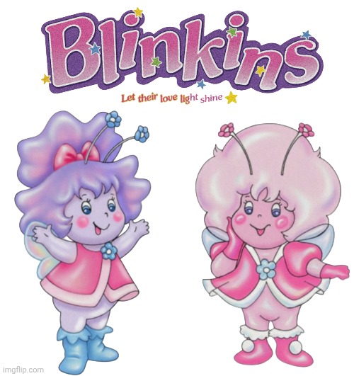 The Blinkins 1986 Blink/Glisten Characters stickers | image tagged in the blinkins | made w/ Imgflip meme maker