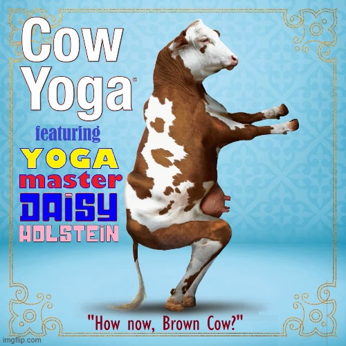 Be VERY Quiet... if you want to hear the Universe Moo | image tagged in vince vance,cows,how now brown cow,daisy,yoga,master | made w/ Imgflip meme maker