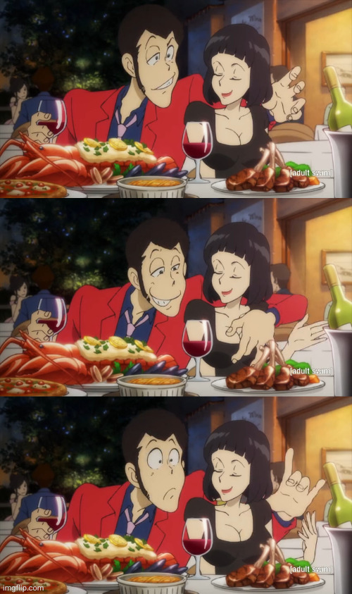 image tagged in anime,lupin,lupin iii,perv,tits,memes | made w/ Imgflip meme maker