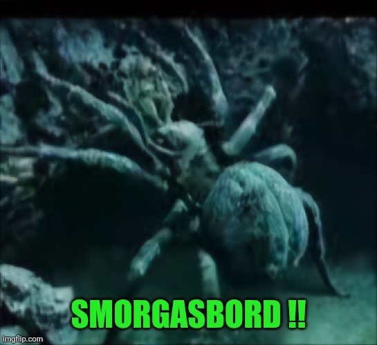 Shelob | SMORGASBORD !! | image tagged in shelob | made w/ Imgflip meme maker