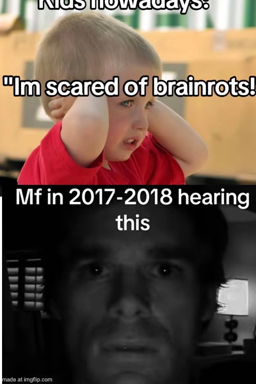 kids used to be scared of sonic.exe and slenderman | made w/ Imgflip meme maker