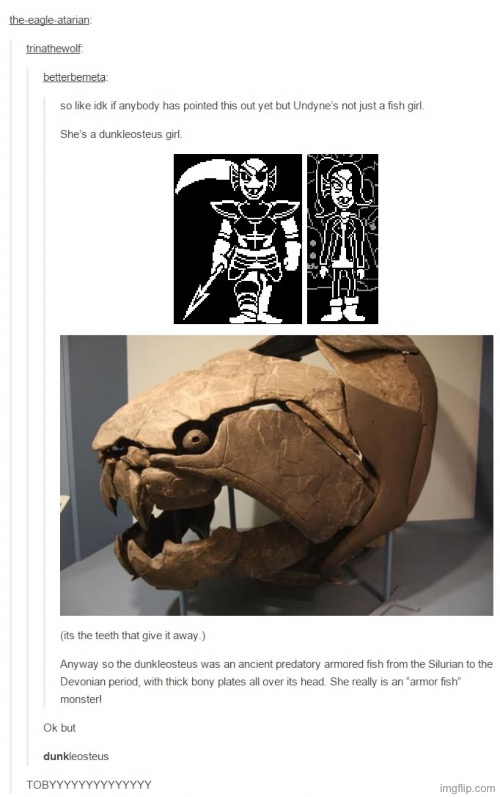 DungeonKeeper! Undyne isn’t a manta ray! She’s an armoured fish! | made w/ Imgflip meme maker