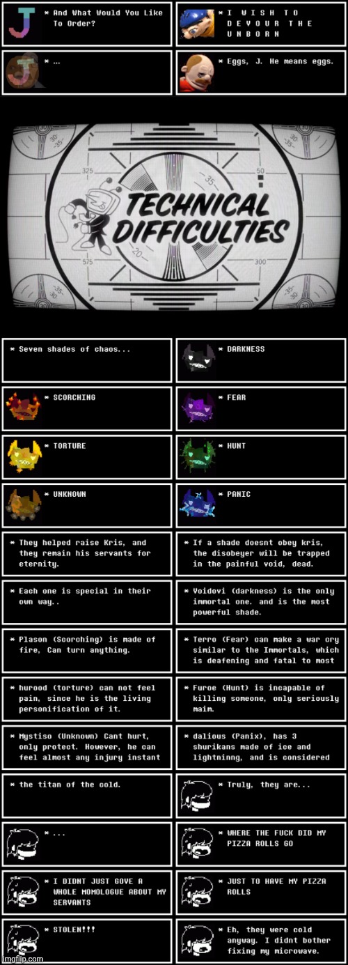 mmmh tasty susie | image tagged in technical difficulties | made w/ Imgflip meme maker