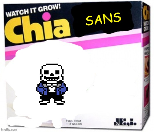 rejected chia pets volume 15 | SANS | image tagged in chia pet blank,undertale | made w/ Imgflip meme maker