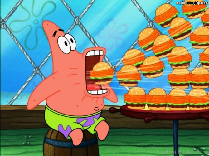 patrick star eat | image tagged in patrick star eat | made w/ Imgflip meme maker