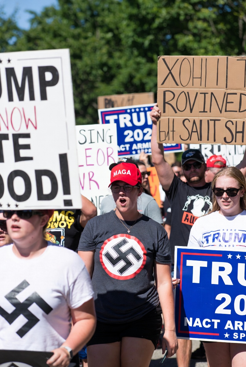 Nazi protesters Trump MAGA white nationalism Blank Meme Template