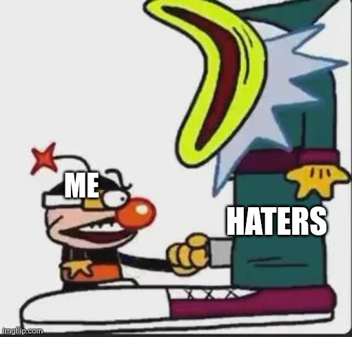 Bad users on the Internet are the worst man! | ME; HATERS | image tagged in buster jam wizard screaming | made w/ Imgflip meme maker