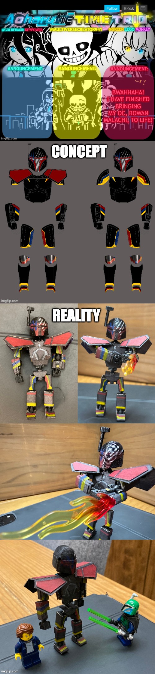 I have brought my OC to life! Also, this will be my Star Wars cosplay at a later point. | BWAHHAHA!
I HAVE FINISHED BRINGING MY OC, ROWAN MALACHI, TO LIFE! CONCEPT; REALITY | image tagged in star wars,rowan malachi | made w/ Imgflip meme maker