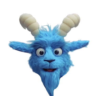 Blue Goat Puppet Blank Meme Template